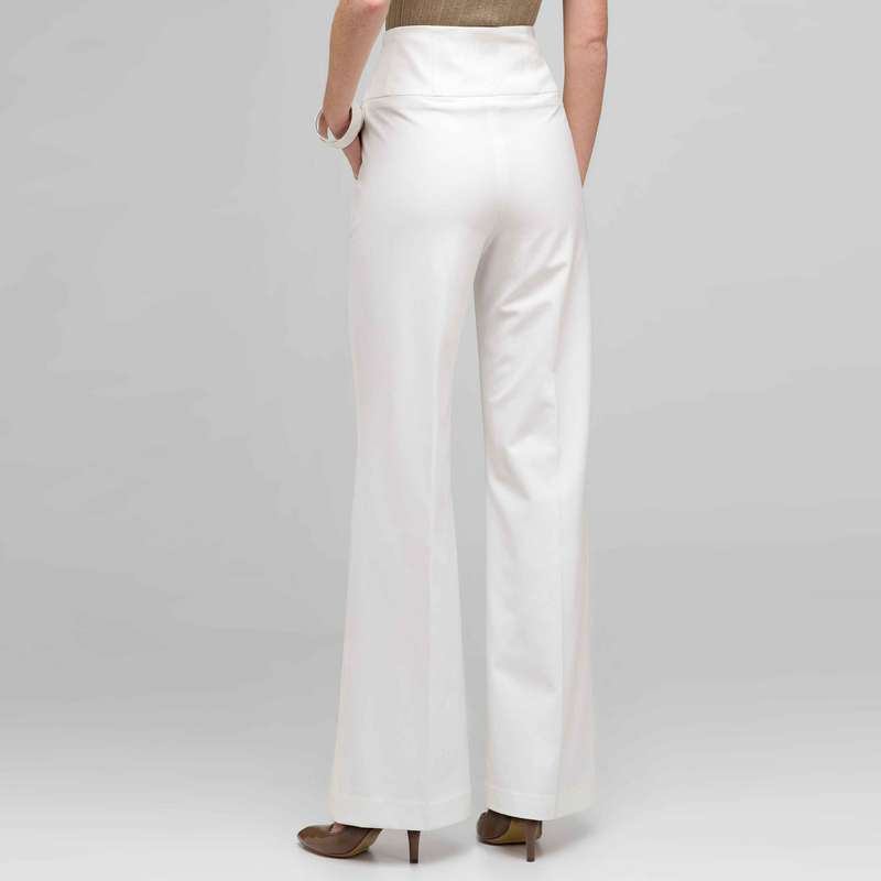 Elastic Waist Pant, Ivory, large image number 1