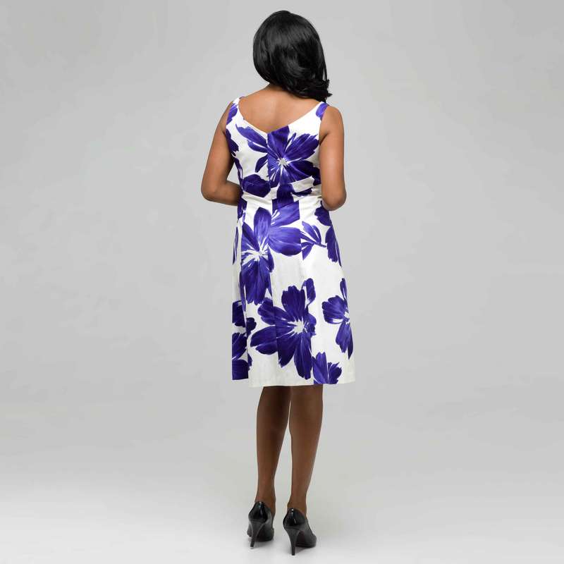 Floral Sundress, Ivory & Grape, large image number 1