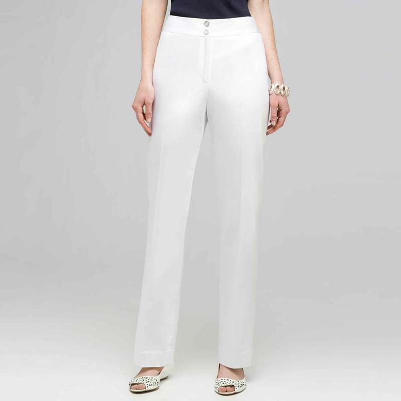 Straight Leg Pant., White, large image number 0