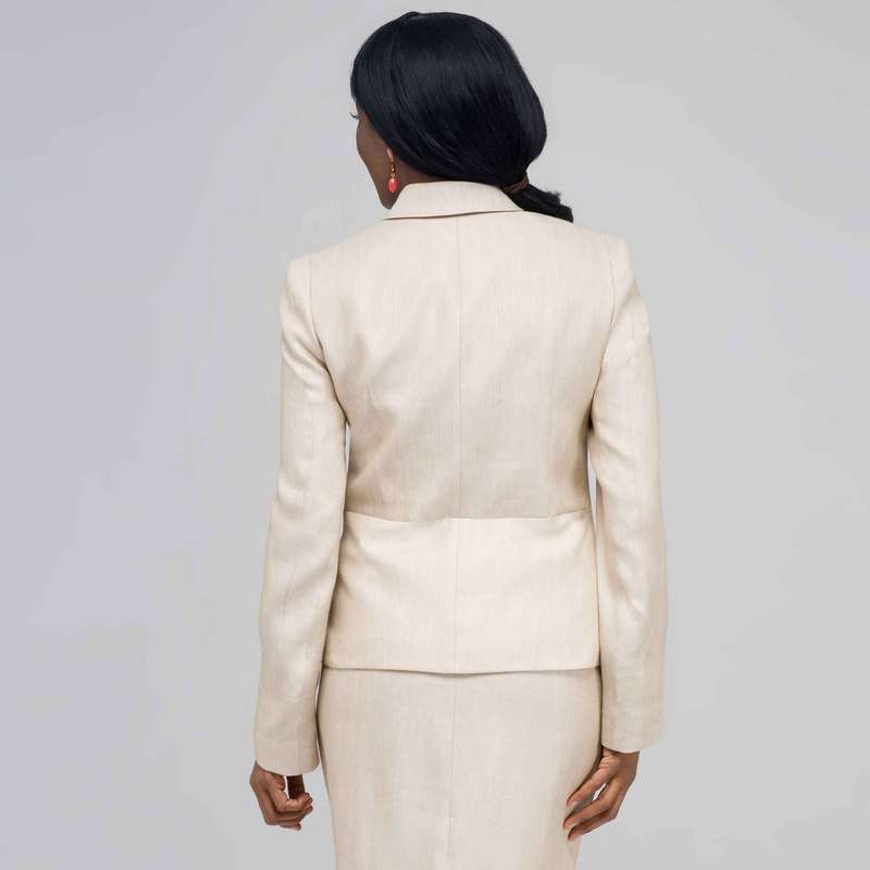 Jewel Neck Jacket., Chino & Ivory, large image number 1