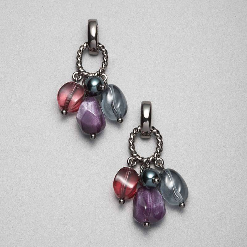 Light Hematite Dangle Earrings, Hematite, large image number 0