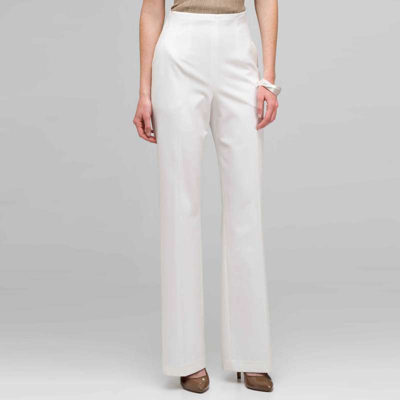 Elastic Waist Pant, Ivory, large image number 0