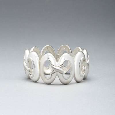 Infinity Stretch Worn Silver Bracelet